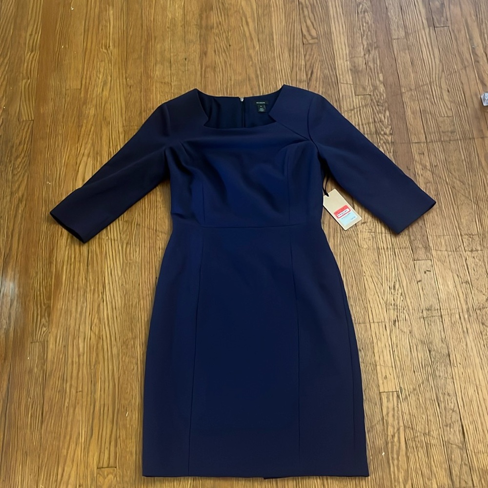 Halogen dark blue tailored dress.